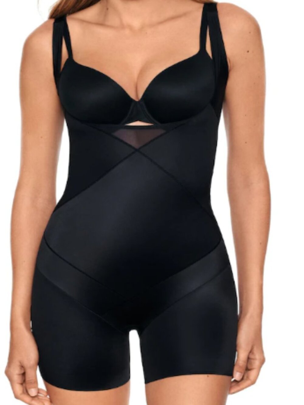 Miraclesuit Instant Tummy Tuck Open-Bust Bodysuit Short – NWT | 2XL | Black